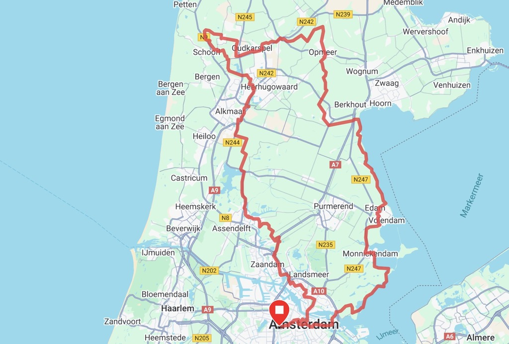 Route Dam tot Dam Classic 2025, 160K