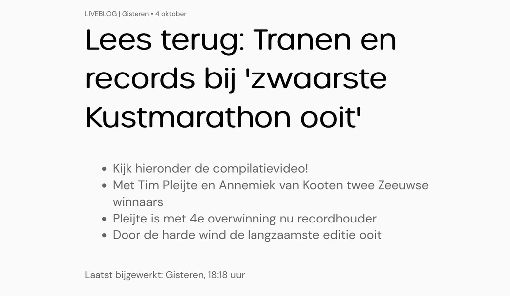 'Zwaarste Kustmarathon ooit'