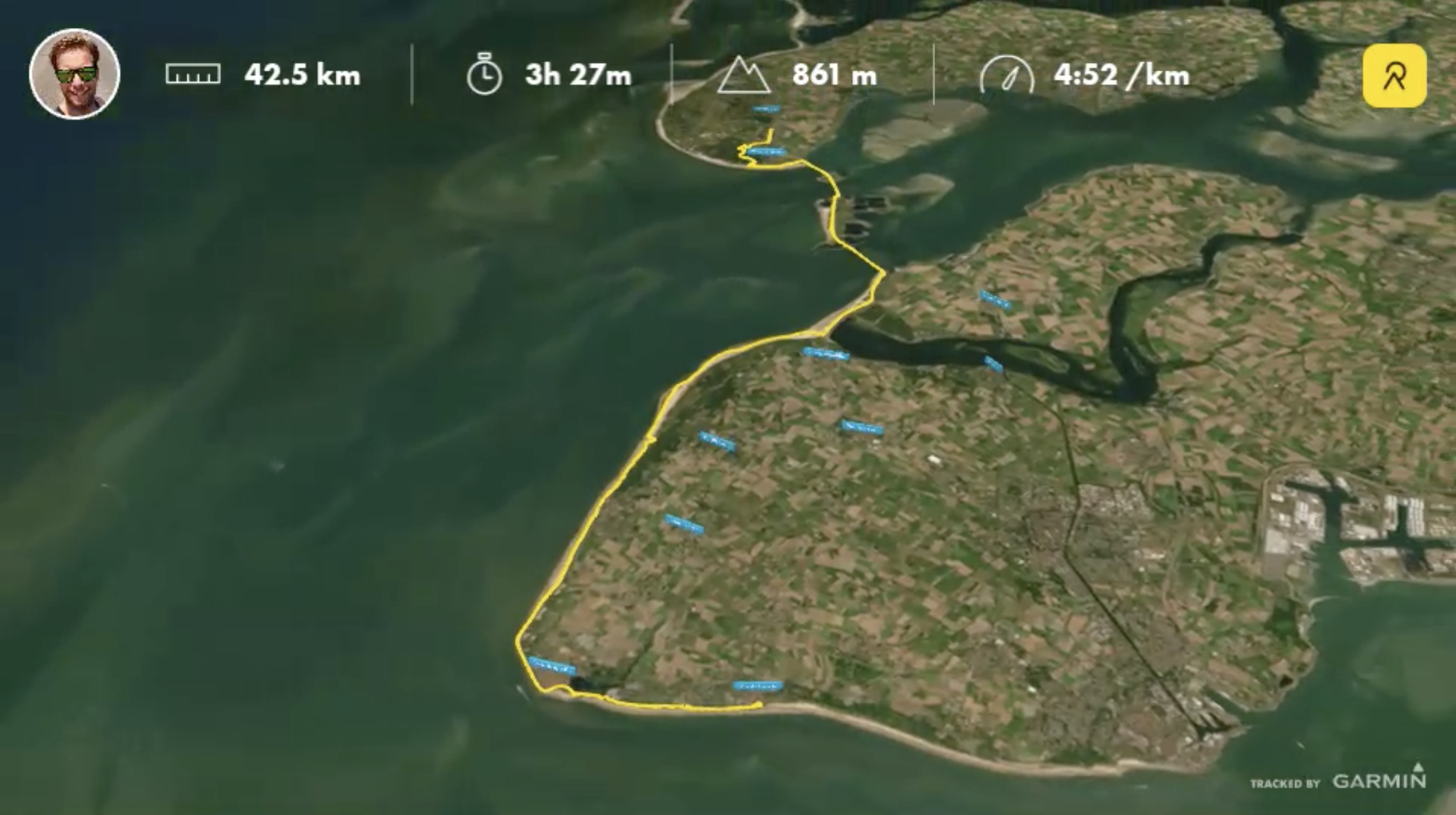 De mooie route van de Kustmarathon