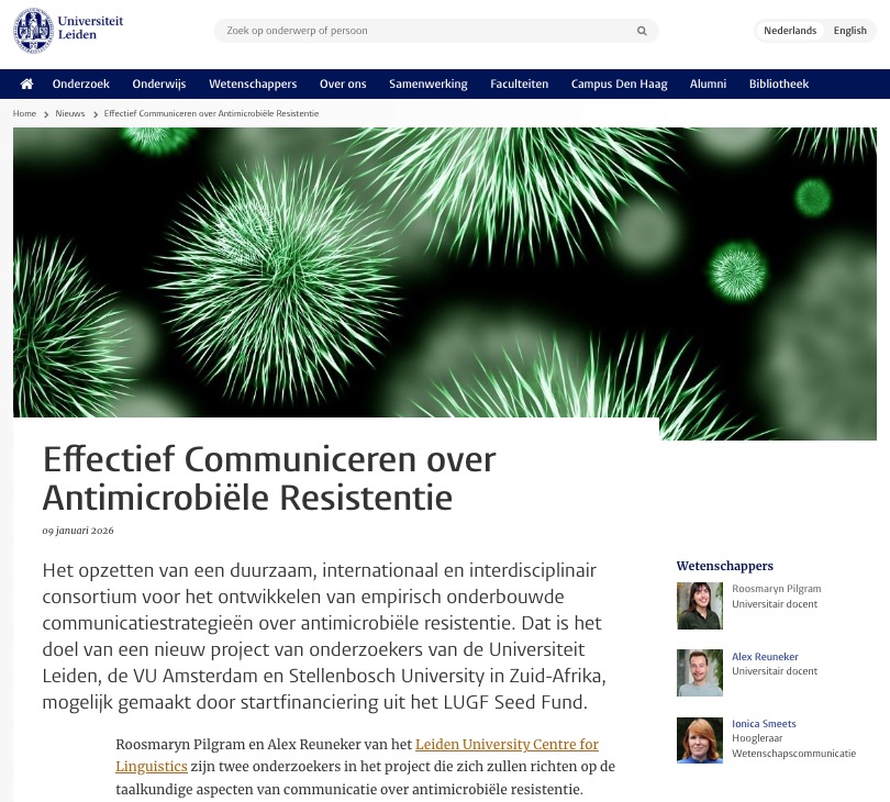 Nieuwsbericht Universiteit Leiden