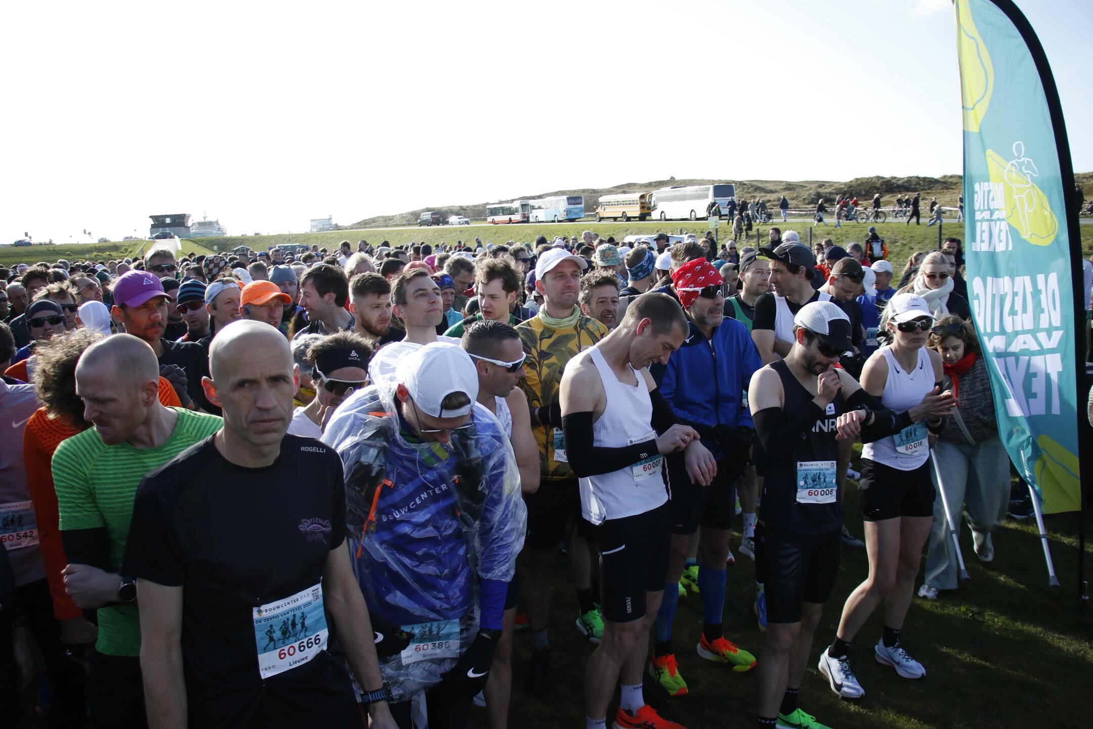 Toch nog goed op tijd in het startvak bij 't Horntje