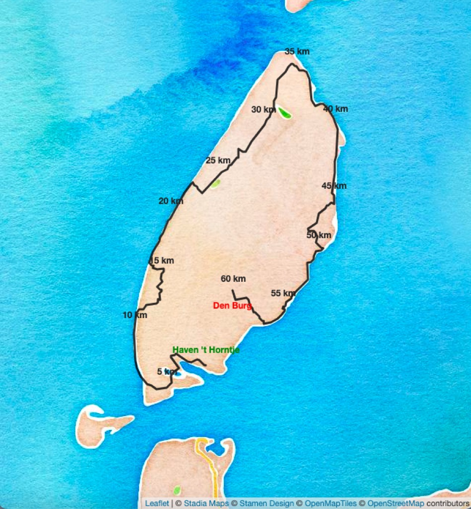 Het hele eiland rond