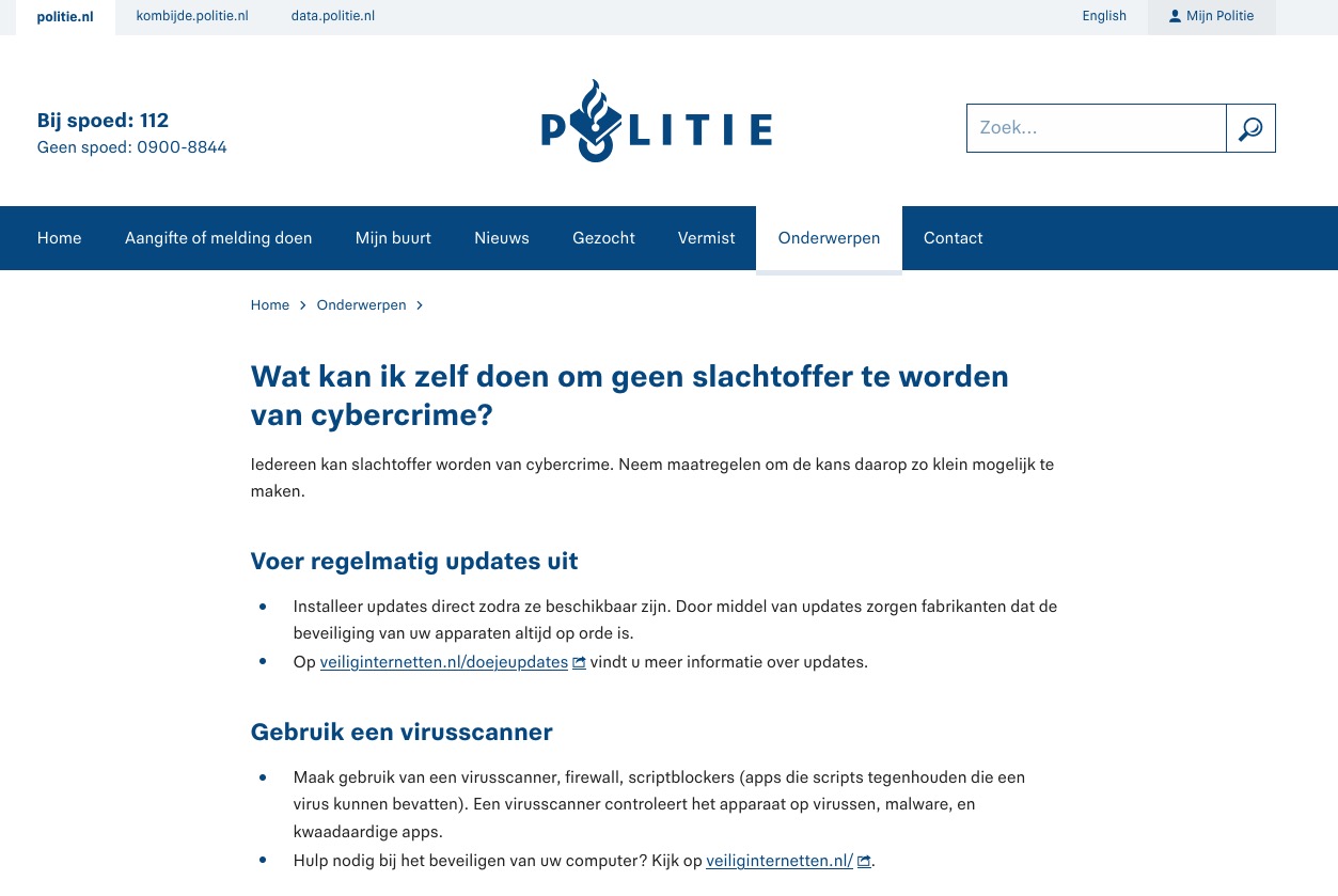 Voer regelmatig updates uit