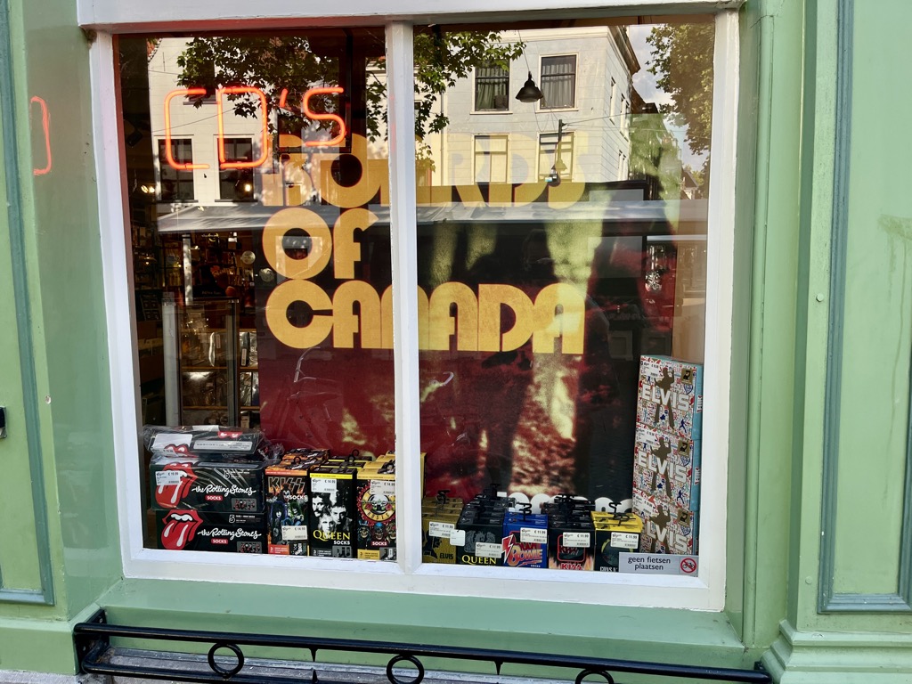 Boards of Canada display at Sounds, Delft