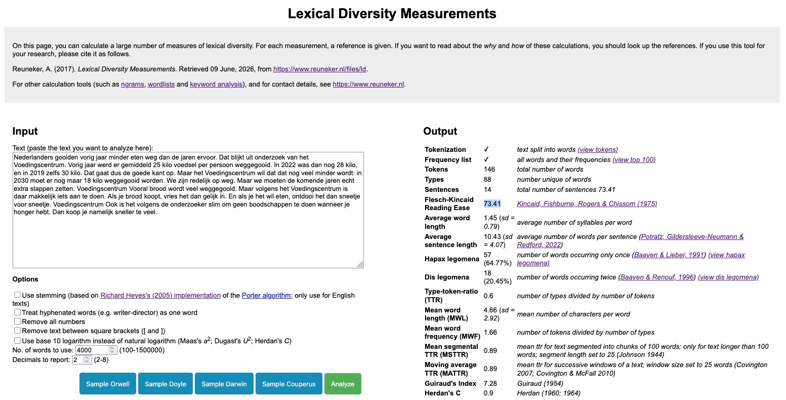 Flesch-Kincaid Reading Ease Score