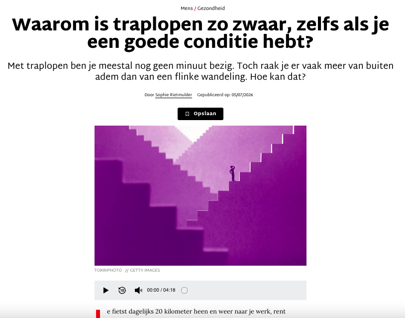 Waarom is traplopen zo zwaar